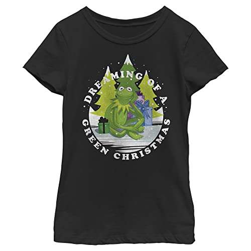 Fifth Sun Disney Muppets Green Christmas Girls Short Sleeve Tee Shirt