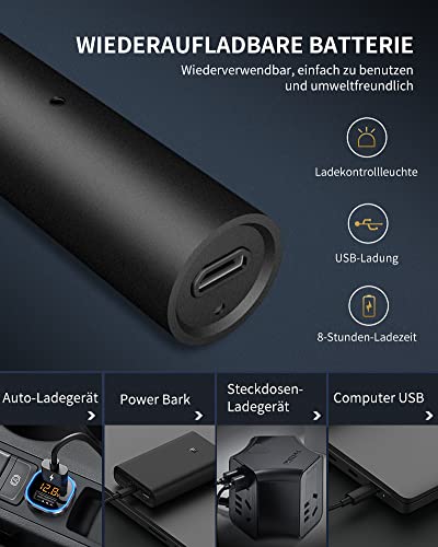 Nasenhaartrimmer Nasenhaarschneider Ohrhaarschneider,2 in 1 Professioneller Nasentrimmer - Schmerzfreier Herren und Frauen Nasenhaarentferner, Mit USB-Ladefunktion,IPX7 Wasserdichte Doppelklingen - Image 4
