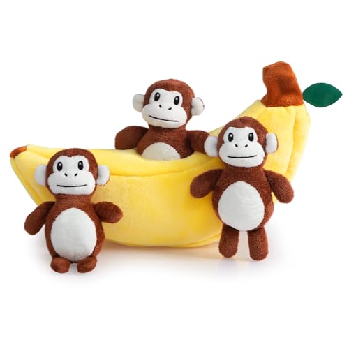 Hollypet Squeaky Dog Toy, Interactive Plush Hide and Seek Dog Toys for Small Medium Sized Dogs and...