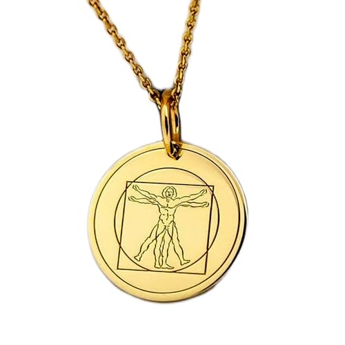 Colgante Elegante Leonardo da Vinci en plata y oro el regalo cultural perfecto para mujer
