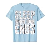 Sleep When Tour Ends Metal Band Graphic Design T-Shirt, Men, Baby Blue, Medium
