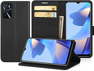 DN-Alive Oppo A16 / A16S / A54S Case, [Wallet Case] [Pu Leather] [Flip] [Card Holder] [ID Holder] [Leather] [Card Slot] [Book] [Stand Feature Cover] For Oppo A16 / A16S / A54S Phone Case (BLACK)