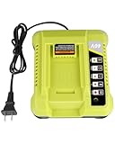 KUNLUN OP401 40-Volt Battery Lithium-Ion Charger for Ryobi 40V OP4050A OP4026 OP40601 OP4040 OP4030 OP4015 OP40201 Li-ion Battery with LED Indicator(40V Batteries Not Included)