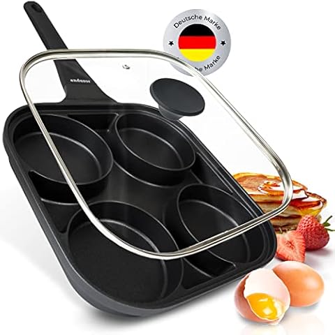 endusor Spiegeleipfanne induktionsgeeignet mit Deckel Cover