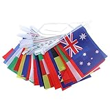 OFFIGAM Wimpelkette Mit Internationaler Flagge – 1 Satz Schnurflaggen Für Die Dekoration Von Country-festivals Klarer Druck