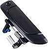 Manija exterior de puerta delantera izquierda, sin pintar, negra, compatible con Honda Civic 2001 2002 2003 2004 2005 1