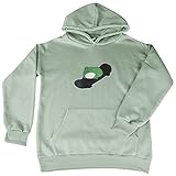 Women's Cute Sweatshirts Long Sleeve Hoodie Skateboarding Frog Print Fleece Hooded Pullover Tops (Light Green, Large)