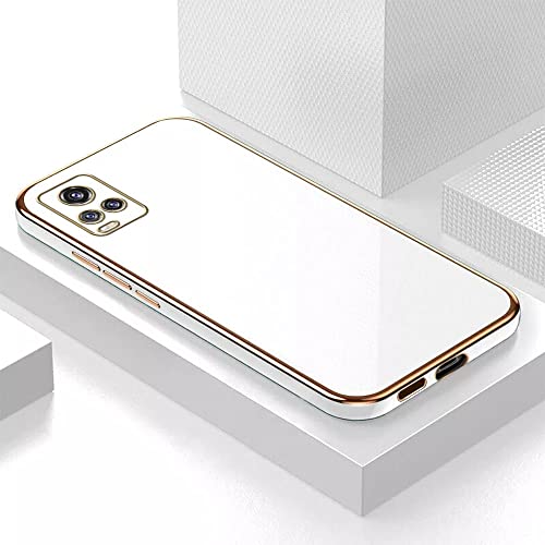 Image of for Vivo V20 Luxury Square Plating Phone Case Solid Color Soft Silicone Back Cover (for Vivo V20, White)