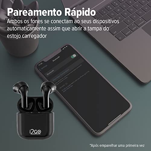 Fone de Ouvido Bluetooth Sem Fio TWS Air Studio Go - i2GO Pro