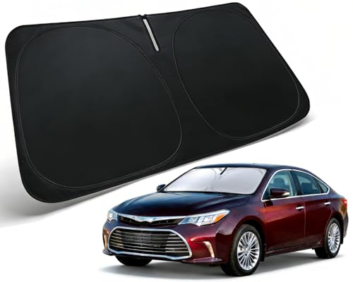 Image of Windshield Sun Shade for 2013-2018 Toyota Avalon | Front Window Sunshade with 240T Sun Visor Protector Foldable Heat Shield Blocks UV Rays, Car Accessories