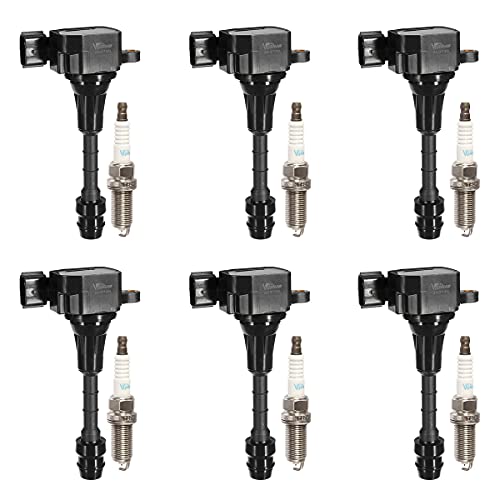 Vplus Set of 6 UF401 Ignition Coils & PKH16TT Platinum Spark Plugs Compatible with 2003-2006 Nissan 350Z/ 2003-2008 Infiniti FX35 G35 M35 3.5L V6 5C1430