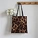 Leopard Print Tote Bag for Women Reusable Handbag Stylish Shopping Grocery Bags Fashionable Everyday Carry Bag