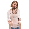 Momcozy Baby Carrier with Hip Seat, 2-in-1 Detachable Hands-Free Carrier for Long Walks, Forward-Facing Carry up to 44lbs, Breathable Infant Carrier, Fits Waists up to 45 Inches, AirMesh Pink