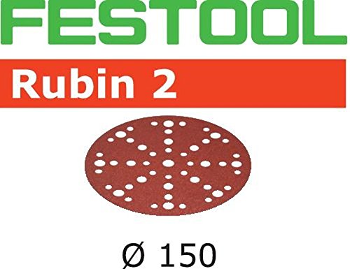 FESTOOL Schleifscheiben Rubin2 – 50 Stück, Körnung P40, 150 Mm Durchmesser, Für Holzwerkstoffe