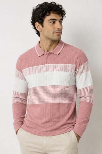 Image of SANE ORIGINALS Full Sleeves Textured Polo Tshirt for Men with Pocket || Long Sleeves Collar and Pocket T-Shirt for Men