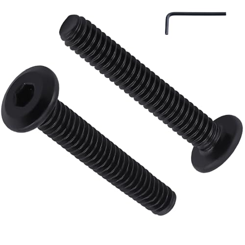 Vis à tête bombée en acier inoxydable 304 noir, lot de 30 pièces avec clé