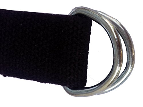 Image of Kobo Yoga Strap 7.5 feet Length For Safe, Perfect & Challenging Yoga Posture - Black Exercise & Fitness