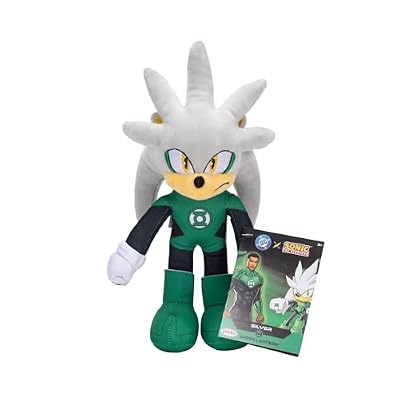 Sonic The Hedgehog DC Comics Sonic as The Flash and Silver as Green Lantern 9 Plush 2-Pack