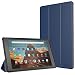Produktbild TiMOVO Hülle für Das Neue Amazon Kindle Fire HD 10 Tablet (7. Gen 2017 und 9. Gen 2019) - Ultra Slim Lightweight Schutzhülle Smart Cover Case mit Auto Wake/Sleep & Translucent Rückseit, Marineblau