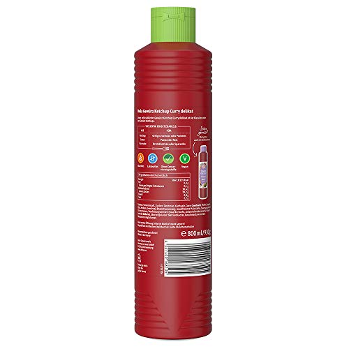 Delicious German Hela Curry Gewurz Delicate Ketchup - Mild (800 Ml) | Perfect With Meat, Sausages, Fish, Fries, Pasta And Rice #TOP1