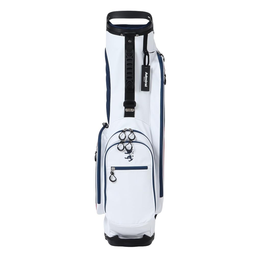 週末値下げ⭐︎ Admiral ゴルフバッグ・キャディバッグ ホワイト・ネイビー Amazon | アドミラル ゴルフ（Admiral GOLF） ゴルフ キャディバッグ