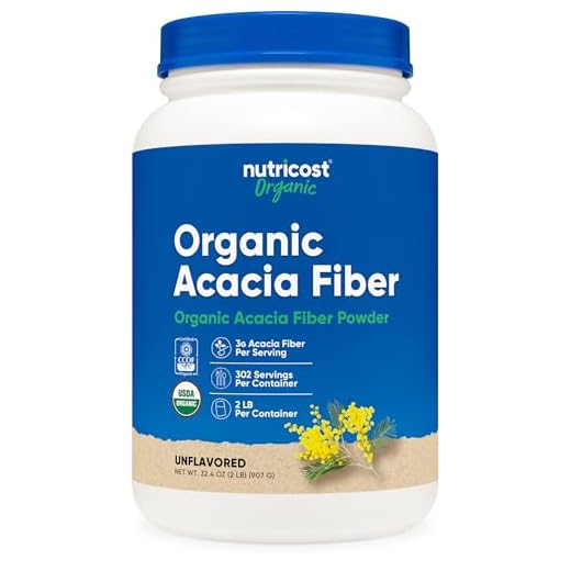 Nutricost Organic Acacia Fiber Powder (2 LB) - USDA Certified Organic, Non-GMO, Gluten Free
