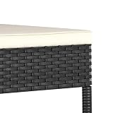 Krzesła ogrodowe do jadalni 2 szt. Poly Rattan czarny, odpowiednie na taras, do ogrodu lub ogrodu zimowego, 57 x 44 x 88 cm