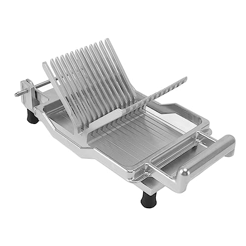 Cheese Cutter with Aluminum Alloy Body, 10mm 20mm Thickness, Portable Handle, Grid Scale Lines, Non Slip Base, for Cheese Bread Lunch Meat DIY Foods