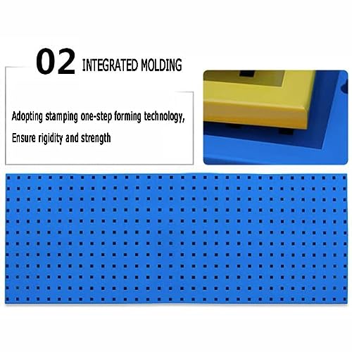 Panneau perforé mural bleu pour optimiser le rangement des petits outils - 5