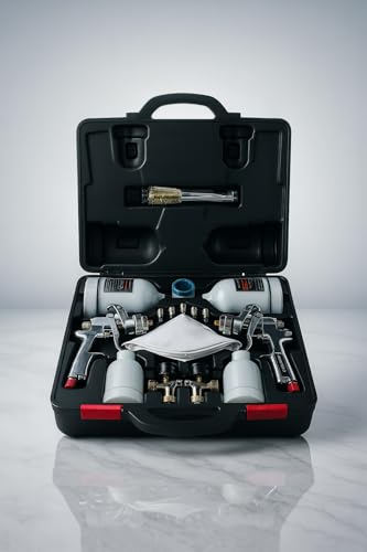 HVLP & Standard Gravity Feed Spray Gun Kit with 600cc