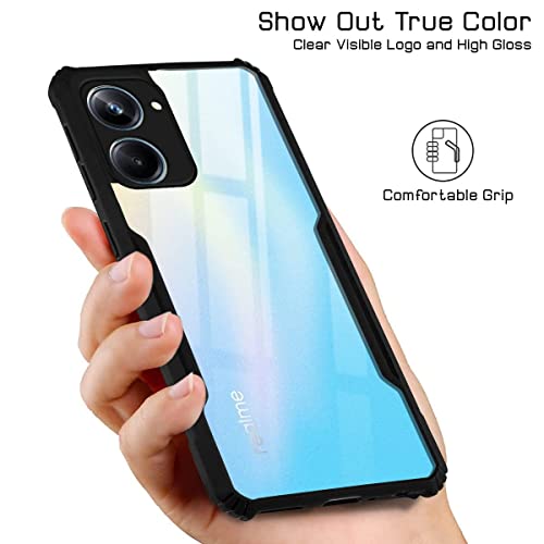 Image of Jkobi Back Cover Case for Realme 10 Pro (Shockproof with Polycarbonate Clear Panel | Professional Black)