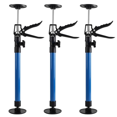 MIGUBIGU 3 Stück Zargenspanner 50-115cm, Türzargenspanner, Ladungssicherung Stange, Teleskopstützen, Stützen Höhenverstellbar, Maximale Tragfähigkeit 40 kg, Zur Unterstützung von Türzargen, Schränken