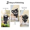 GUDEMAO 20 oz Tumbler with Handle, Stainless Steel Insulated Tumblers with Lid and Straw, Double Wall Vacuum Insulated Tumbler, Leak-proof, Insulated Travel Mug Coffee Cup for Cold and Hot (Black) - Image 6