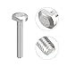 uxcell T-Slot Bolts, 10pcs M6x45mm T Slot Drop-in Stud Sliding Bolts 304 Stainless Steel T Shape Screws for T Track