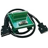 QMXQEUBW SCSI-20P SCSI CN20 MDR Female Breakout Board 20 Pin Terminal Module Adapter DIN Rail Mounting HPCN20P(20PTB and 0.5m Cable)