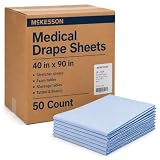 McKesson Drape Sheets [50 Count] Disposable Stretcher Sheet for Bed, Massage, Exam, Medical, Tissue/Poly, Latex-Free, 40 x 90 in, Blue