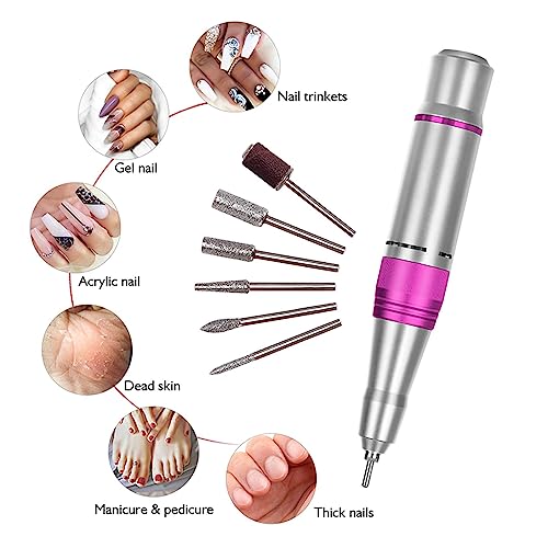 35000RPM wiertarka do paznokci, profesjonalna elektryczna maszyna do manicure, frezy do paznokci, Art elektryczne zestawy pilników do paznokci do Manicure(Nero)