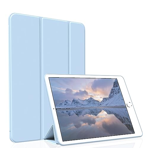 Divufus Case for iPad Air 2 (2nd Generation) 9.7 Inch, Lightweight Slim Auto Sleep/Wake Trifold Stand Smart Cover, Soft TPU Case for iPad Air 2nd Gen(2014 Released), Light Blue by Divufus - Used condition - US$10.85