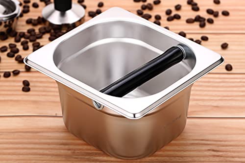 Coffee Knock Box Stainless Steel, Apexstone Espresso Knock Box Stainless Steel, Knock Box For Espresso Coffee Grounds, Knock Box Small #TOP4