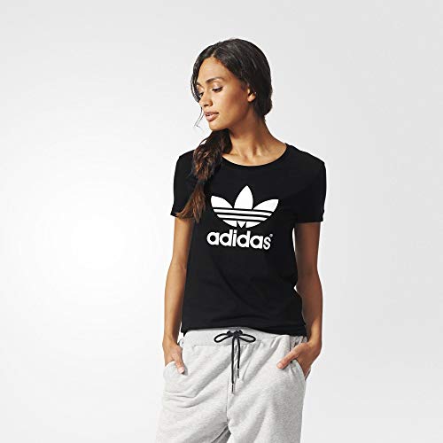 Adidas Trefoil Tee, T-shirt Donna, Nero 084, 34