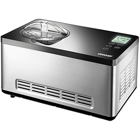 Unold Gusto Ice Cream Maker, 2 Litre, 180 W, Stainless Steel/Black Cover