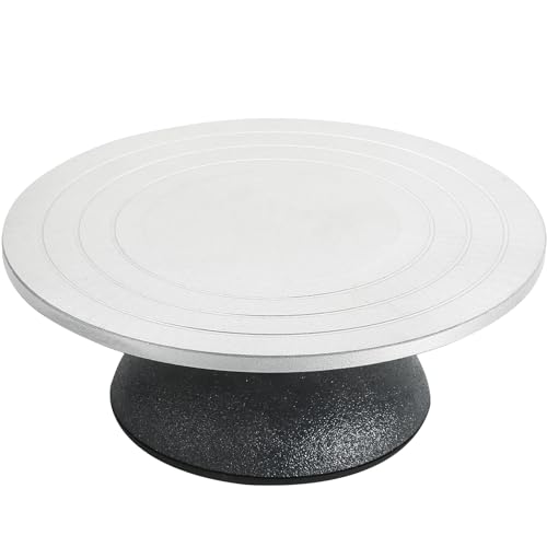 MAOPINER 12 inch Diameter Sculpting Wheel | Heavy Duty Turntable Pottery Sculpting Wheel | All Cast Iron Metal Construction Joint with Ball Bearings