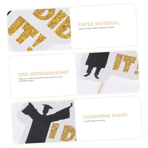 VICASKY 12Pçs 2021 2021 Decorativa De Bolo De Cupcake Materiais De Festa De Formatura Cartões De Ins
