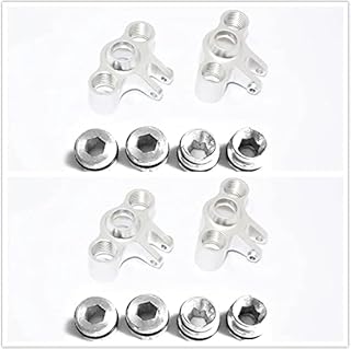 for 1/16 Mini E REVO Summit Slash Rally 7034-4PCS Set Aluminum Front + Rear Knuckle Arm Silver