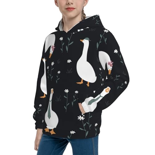 Fashionable Goose Kid Hoodies Boys Sweatshirts Girls Pullover with Pocket2