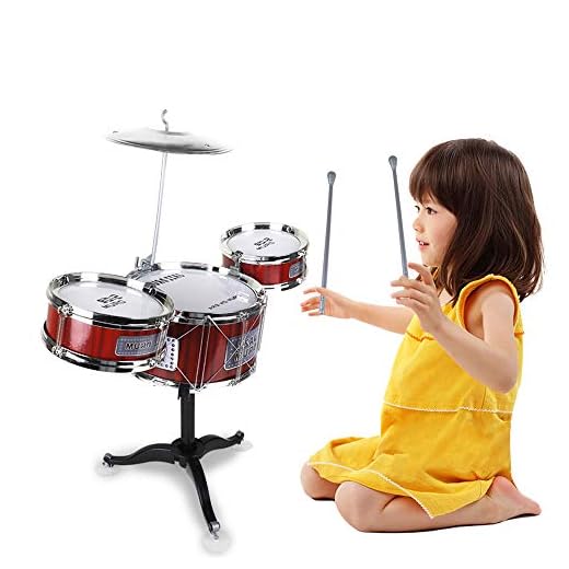 Chilartalent Kids Drum Set Plastic Toy Drum Set for Kids 1 - 5 Years Old Boys Girls Musical Instruments Playing Beats Toys Ideal Gift Toy for Toddlers