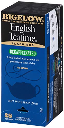 Bigelow Decaffeinated English Teatime Tea 28-Count Box (Pack Of 1) Premium Bagged Caffeine-Free Black Tea Antioxidant-Rich All Natural Decaffeinated Tea #TOP1