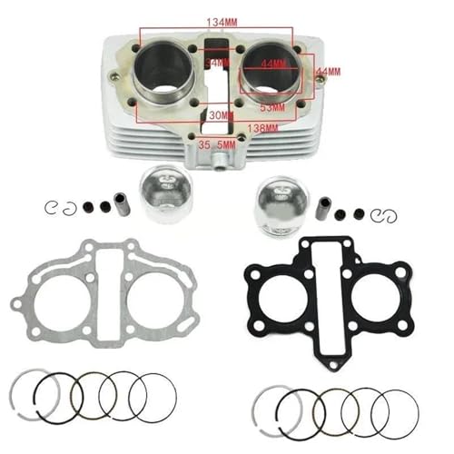 Kit cylindre 44 mm et piston CBT125 pour stopper les fuites de compression