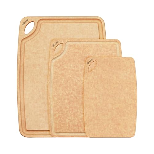 Set 3 en 1 Tabla de Cortar Rectangular de Compuesto Natural miniatura 1