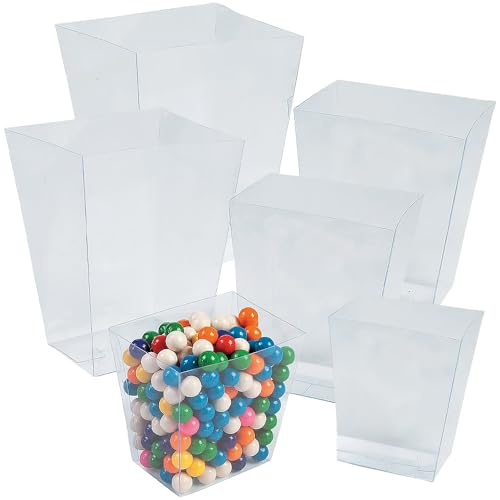 Fun Express Candy Dish Set 6 Clear Plastic Bowls 3 Sizes